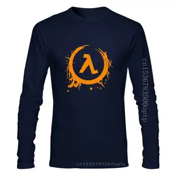 Vyrai Drabužiai, Naujausios Mados Purslų Rašalo Dizaino Half Life Logo T Shirt Mens T-shirt Grafikos Spausdinimo Half Life 2 T Shirt Pusę