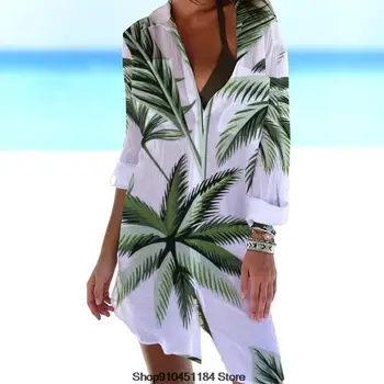 2022 M. Vasarą Havajų Spausdinti Marškinėliai Moterims Klevo Lapai Elementas Paplūdimys Marškinėliai Atsitiktinis, Kietas Kvėpuojantis Viršų Atostogų, Apsaugančius Nuo Saulės Drabužius