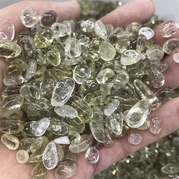 100g didmeninės gamtinių gydomųjų kristalų, topazas žvyras, 7-9mm, naudojami namų puošybai akvariumo žuvų bakas