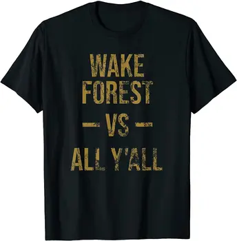 Wake Forest Vs Visų YAll Derliaus O-Kaklo Medvilnės Marškinėliai Vyrams, Atsitiktinis Trumpas Rankovės Tees Viršūnes Harajuku