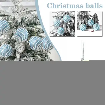 8cm China Grotelės Kalėdų Kamuolys Mėlynos Spalvos Kalėdų Kamuoliukus Dekoro Medžio Ornamentais, Medžių Kabo Pakabučiai Dovana C3t4