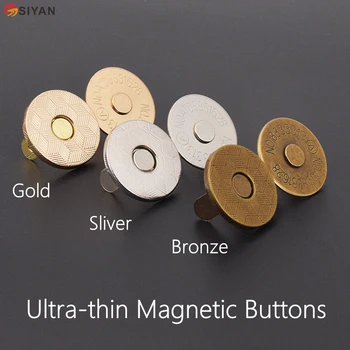 10 rinkiniai 18mm plonas magnetinio mygtuką. Paspauskite. Magnetinės. Krepšiai magnetas sagtis. Mygtukų. Plonas mygtuką. Snaps
