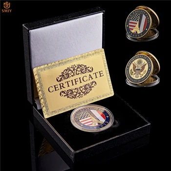 JAV Laisvės Ambasada Paryžiuje Valstybės Tarybos paauksuoto Metalo Iššūkis Progines monetas, M/Prabangių Dėžutę