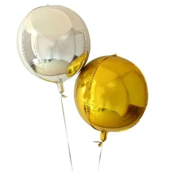 22 colių plūduriuojantis trimatis apvalus balionas atostogų vestuvių, gimtadienio dekoravimas balionais vientisos spalvos veidrodėliai balionai
