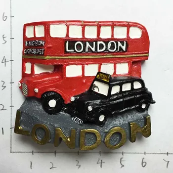 QIQIPP UK kelionės atminimo dekoratyvinis magnetas šaldytuvas magnetas LONDONO orientyras kelionės surinkimo magnetinis lipdukas