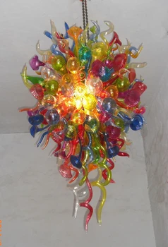 Įvairių Spalvų Rankų Prapūsti Murano Stiklo Kabo LED Šiuolaikinės Kristalų Kabo LED Grandinės Šviesos Šviestuvai