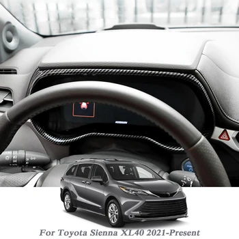 ABS Automobilių Stilius Toyota Sienna XL40 2021-Dabartinė Vidaus prietaisų Skydelio Rėmas Blizgančiais Lipdukas Frame Auto Priedų