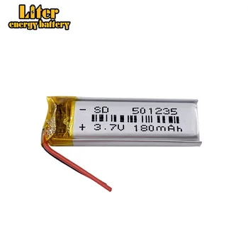 Li-Po 1pcs), 3,7 V ličio polimerų baterija 051235 501235 180mah kamera rašiklis, diktofonas, Baterijos