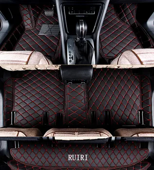 Aukščiausios kokybės kilimėliai! Custom specialių grindų kilimėliai Toyota Sequoia 7 sėdimos vietos 2018-2008 neperšlampami drabužiai-atsparus kilimai,Nemokamas pristatymas
