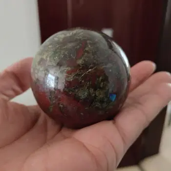 1pcs 3.5-4cm Drakono kraujo akmuo kamuolys natūralių kristalų taškų gydo šeimos dekoruoti krištolo rutulį gražus perlas pavyzdys