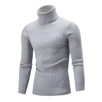 Vyrų Megztinis Viršuje žiemos vėžlys kaklo, ilgomis rankovėmis storas šiltas megztinis plonas Megztinis susukti trikotažas elastinga didelis 4xl-7xl