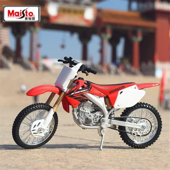 Maisto 1:18 HONDA CR250R Lydinio Motociklo Modelis, Modeliavimas Diecasts Metalo Lenktynių Motociklo Modelio Surinkimo Vaikiškų Žaislų, Dovanų