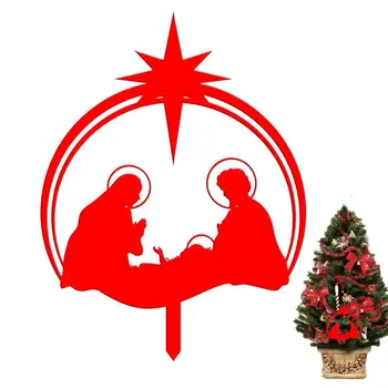 Kalėdos, Kalėdos Kieme Kuolo Šventosios Šeimos Kristaus Gimimo Scena Vejos Statymų Su Tuščiavidurio Dizaino Atostogų Linksmų Kalėdų Sodo Statymai