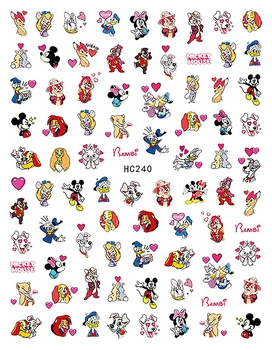 1PCS Disney Animacinių filmų Nagų Dailės Lipdukas Mickey Mouse ančiukas Donaldas 3D Klijais, Lipdukai Nagų Dekoravimo, 