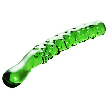 Žalias Agurkas Dot Stiklo Butt Plug Jausmingą Sekso Žaislas Ištirti Ass Žaisti Makšties Moterų Žmogus Skatinti Orgasmic Masturbacija BackDoor