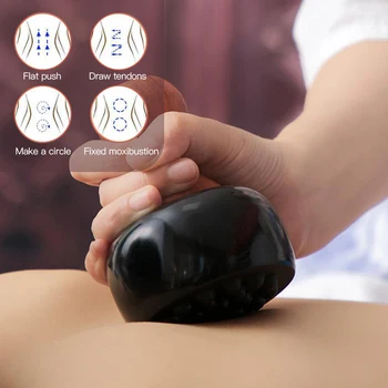 Natūralus tirštiklis karšto akmens atšilimo moxibustion masažas apačioje nešiojamų atgal gua sha dragos kraujo elektros masažas malšina skausmą