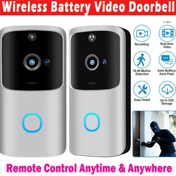 Namas Saugumas & Apsauga WiFi Bevielio Vaizdo Doorbell dvipusio Ryšio Smart Durų Bell Saugumo Kameros HD ( Baterijos neįtrauktos)