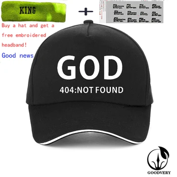 Dievas 404 not found ateizmo religijos ateistas juokingas humoro spausdinti beisbolo kepuraitę vasaros mados vyras moteris snapback skrybėlę