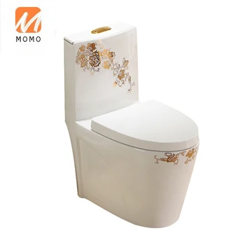 Europos stiliaus namų tualetų, viešbučių siurbimo aukso asmenybės tualetas, spalva-ultra išmaišykite keramikos vandens taupymo kvapas-įrodymas sėdynės
