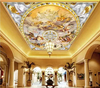dangus lubų tapetai Šiuolaikinių Tapetų 3D Sienų Freskomis Už Kambarį Lubų Freskos angelas lubos Užsakymą Tapetai