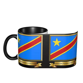 Kongo demokratinės Respublikos Vėliava Atsitiktinis Grafika Puodeliai Puodeliai Spausdinti Puodeliai, R300 Juokinga Derliaus arbatos puodeliai