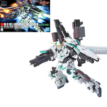 Bandai Originalus Surinkto Modelio HGUC 1/144 RX-0 Full Armor Vienaragis Gundam Gunpla Veiksmų Anime Pav Mobiliojo Kostiumas Vaikams