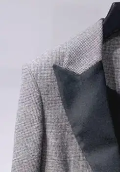 Houndstooth Švarkas Moterims Vieną Mygtuką Ilgomis Rankovėmis Elegantiškas 2021 Naujas Susagstomi Megztiniai Olis Kostiumas Paltai Rudens Pradžioje