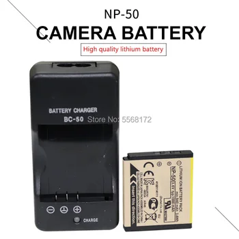 1PCS 1000mAh 3,6 v NP-50 NP50 KLIC-7004 D-Li68 Baterija+Kroviklis Skirtas Fujifilm BC-50 X10 X20 XF1 F50 F75 F665 F900 F775
